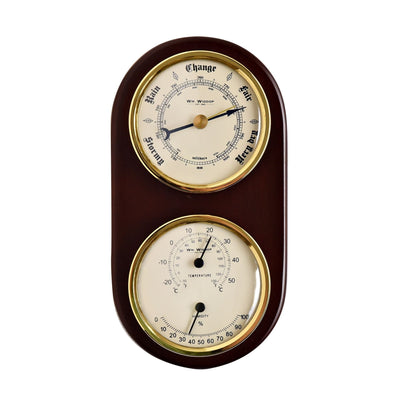 WM.Widdop Wooden Weather Station Thermometer Barometer & Hygrometer - timeframedclocks