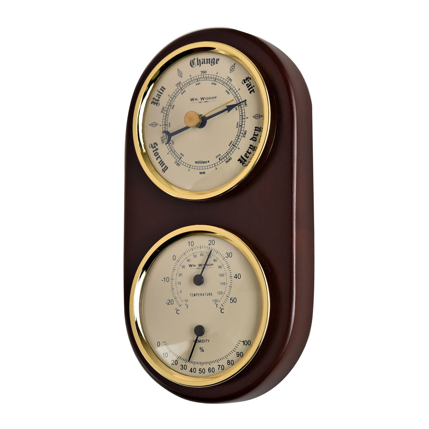 WM.Widdop Wooden Weather Station Thermometer Barometer & Hygrometer *NEW* - timeframedclocks