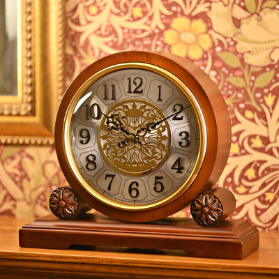 WM.Widdop. Wooden Westminster Barrel Mantel Clock *NEW AWAITING STOCK* - timeframedclocks