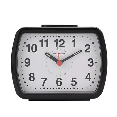 WM.Widdop® Bell Alarm Clock Black Case - timeframedclocks