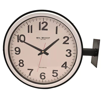 WM.Widdop® Double Sided Station Wall Clock *NEW* - timeframedclocks