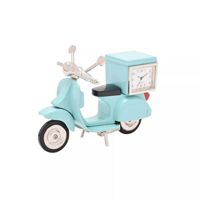 WM.Widdop® Miniature Clock Blue Scooter *NEW* - timeframedclocks