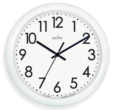 Acctim Abingdon Wall Clock White *NEW* - timeframedclocks