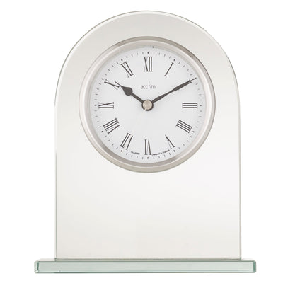 Acctim Ascott Arched Mantle Clock Brushed Silver - timeframedclocks