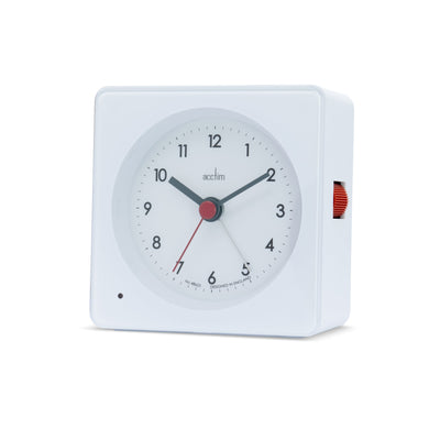 Acctim Barber Alarm Clock White - timeframedclocks