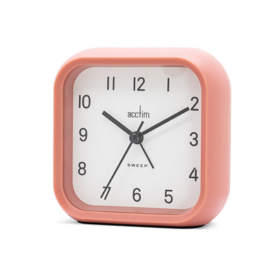 Acctim Carter Alarm Clock Soft Coral - timeframedclocks