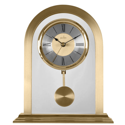 Acctim Colney Arched Pendulum Table Clock Gold *STOCK DUE JUNE* - timeframedclocks