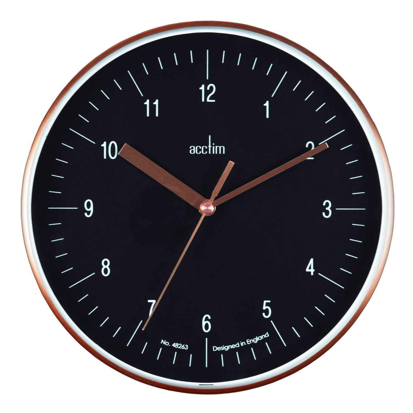 Acctim Colt Wall Clock Copper Black Dial - timeframedclocks
