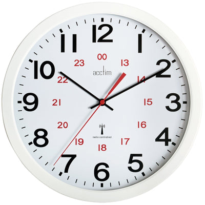 Acctim Controller Radio Controlled Wall Clock White *NEW* - timeframedclocks