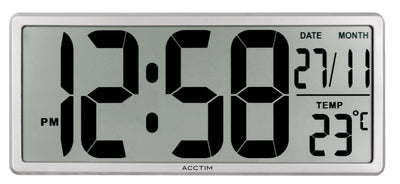 Acctim Date Keeper Alarm Clock Silver *NEW* - timeframedclocks