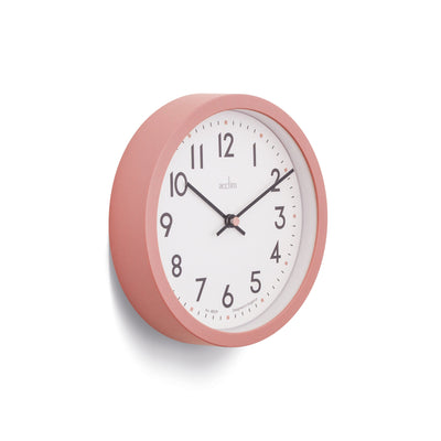 Acctim Elstow Wall Clock Pink - timeframedclocks