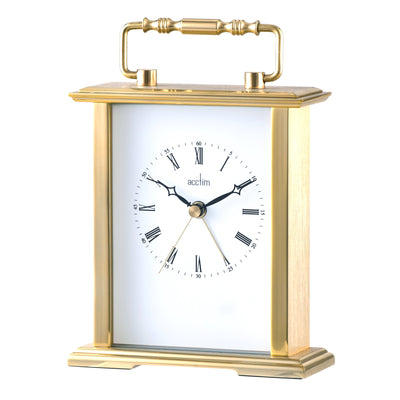 Acctim Gainsborough Carriage Table Alarm Clock Gold - timeframedclocks