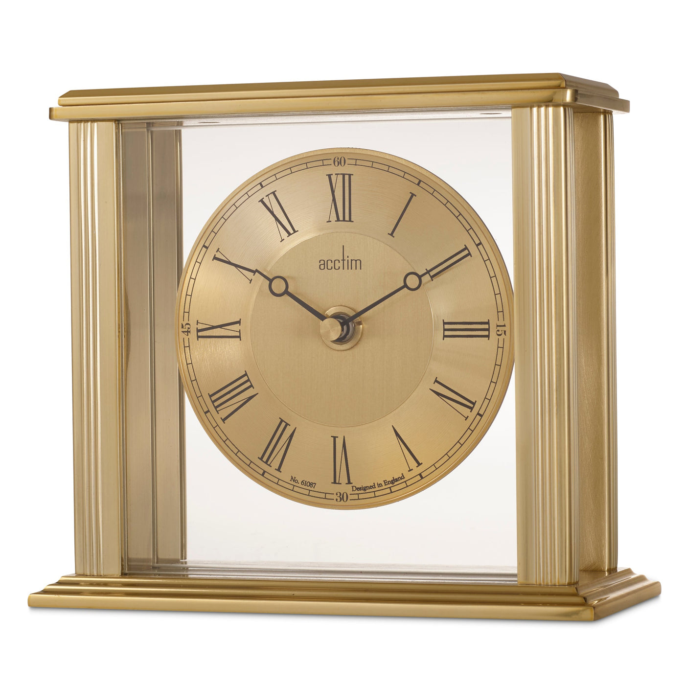Acctim Gayhurst Table Clock Brass - timeframedclocks
