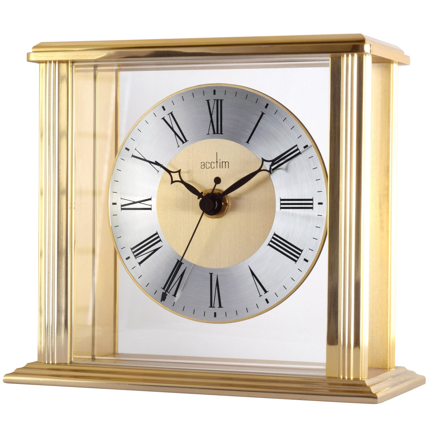 Acctim Hamilton Table Clock Brass - timeframedclocks