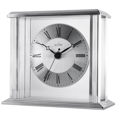 Acctim Hamilton Table Clock Silver - timeframedclocks