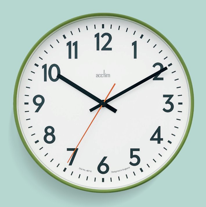 Acctim Hugo Wall Clock Grass *NEW* - timeframedclocks