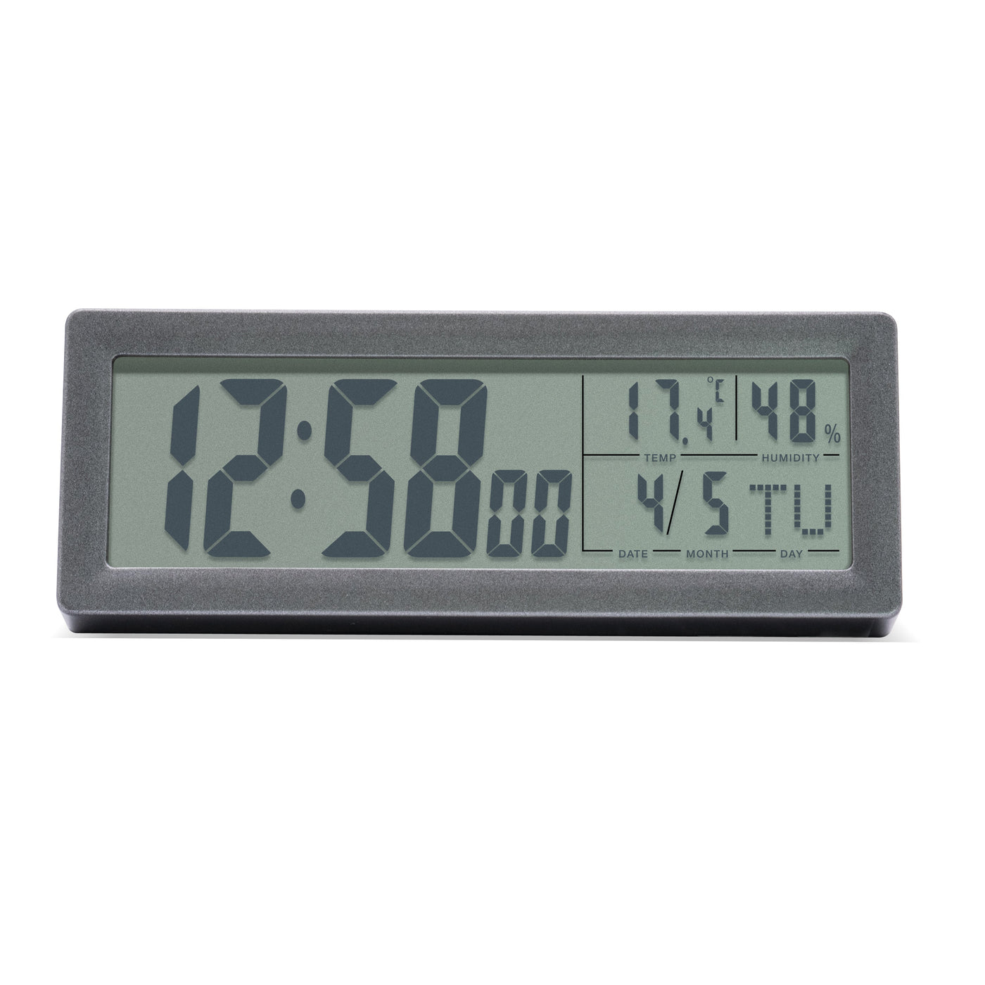 Acctim Karminski Digital Alarm Clock Graphite Grey - timeframedclocks