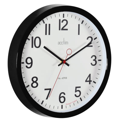 Acctim Kempston Station Wall Clock Black - timeframedclocks