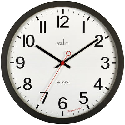 Acctim Kempston Station Wall Clock Black - timeframedclocks