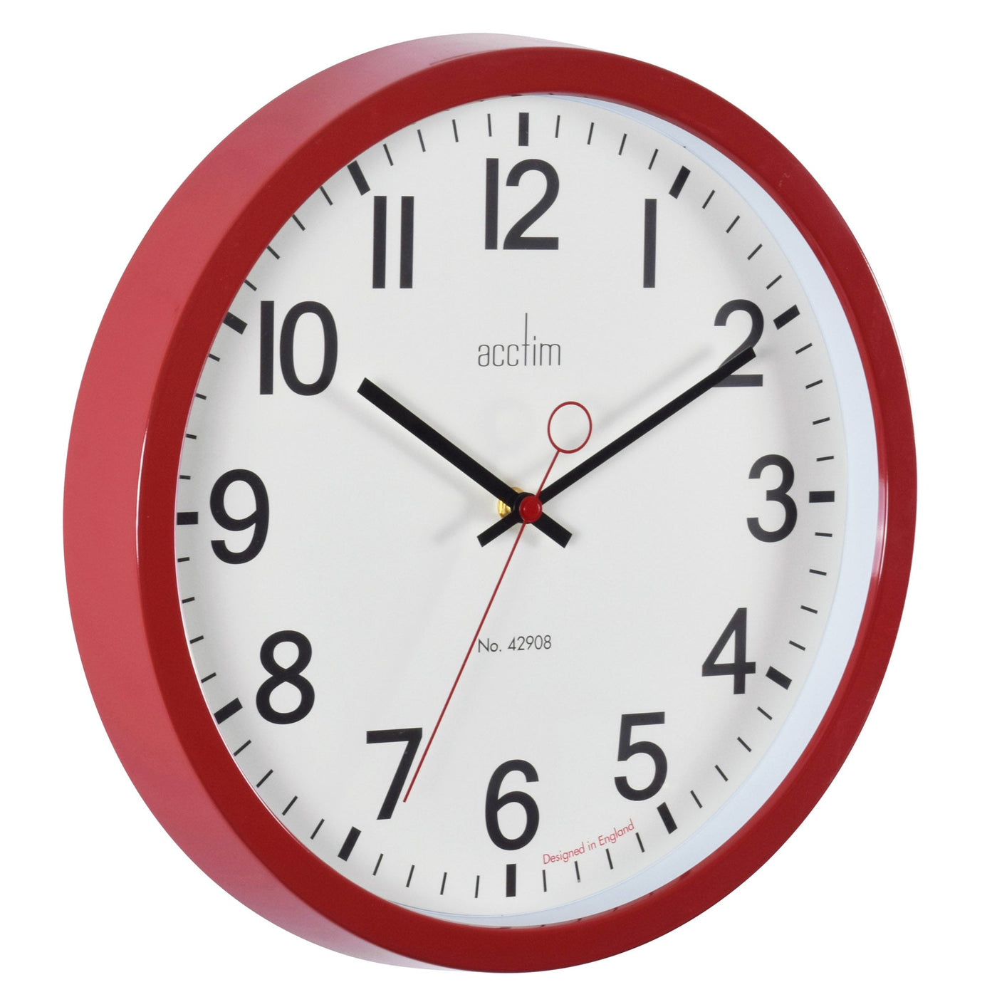 Acctim Kempston Station Wall Clock Red - timeframedclocks