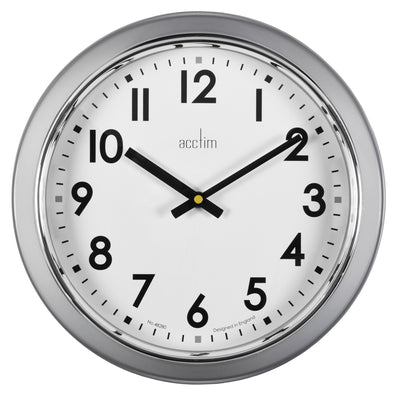 Acctim Kensworth Wall Clock Silver Mist - timeframedclocks
