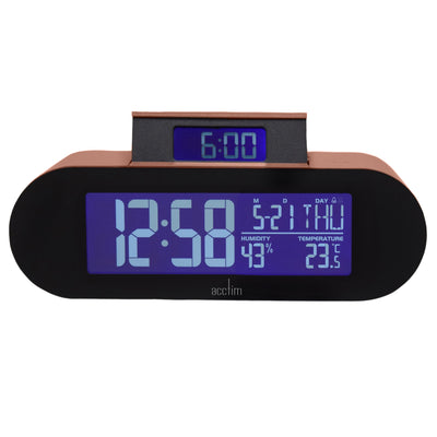 Acctim Kian LCD HUD Alarm Clock Soft Coral - timeframedclocks