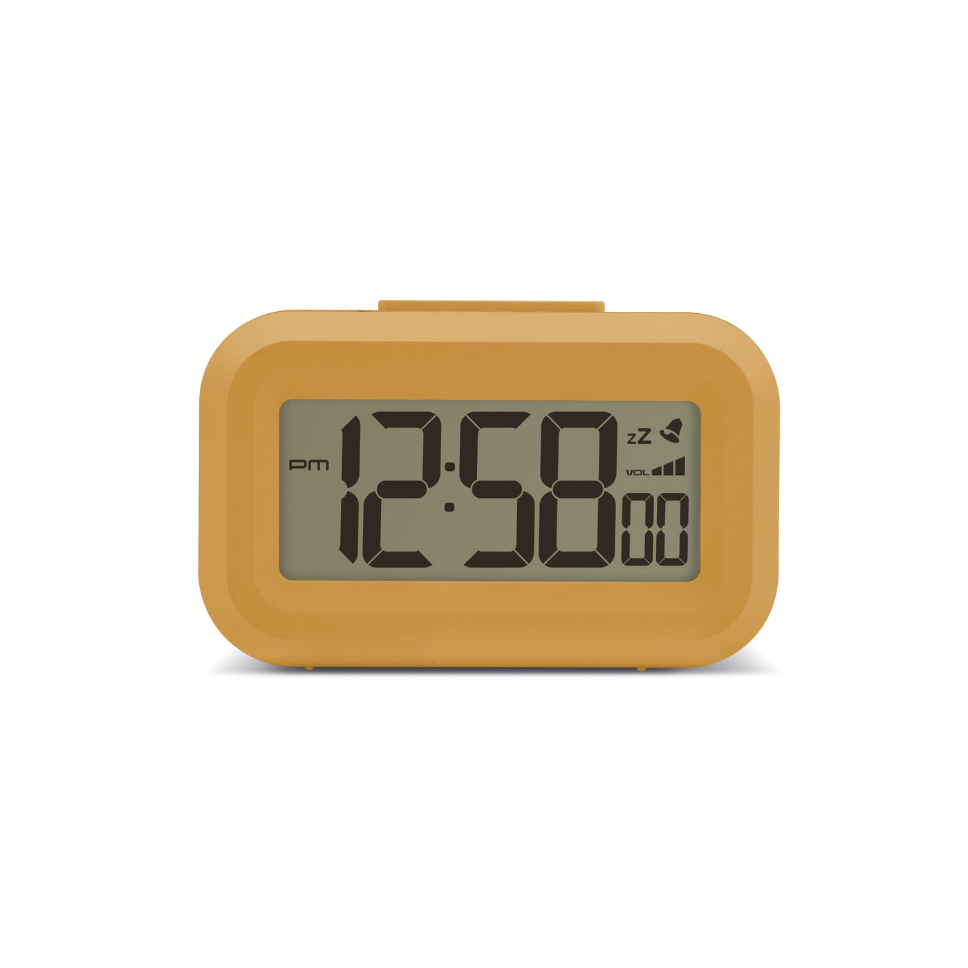 Acctim Kitto LCD Alarm Clock Mustard - timeframedclocks