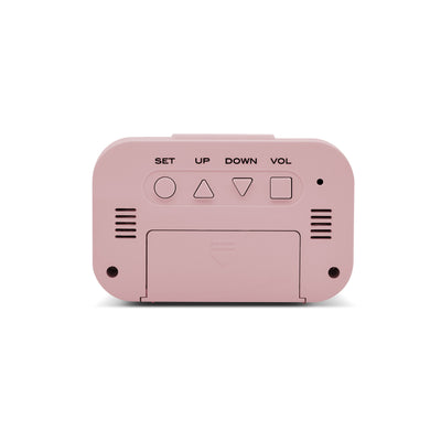 Acctim Kitto LCD Alarm Clock Peach Bellini - timeframedclocks