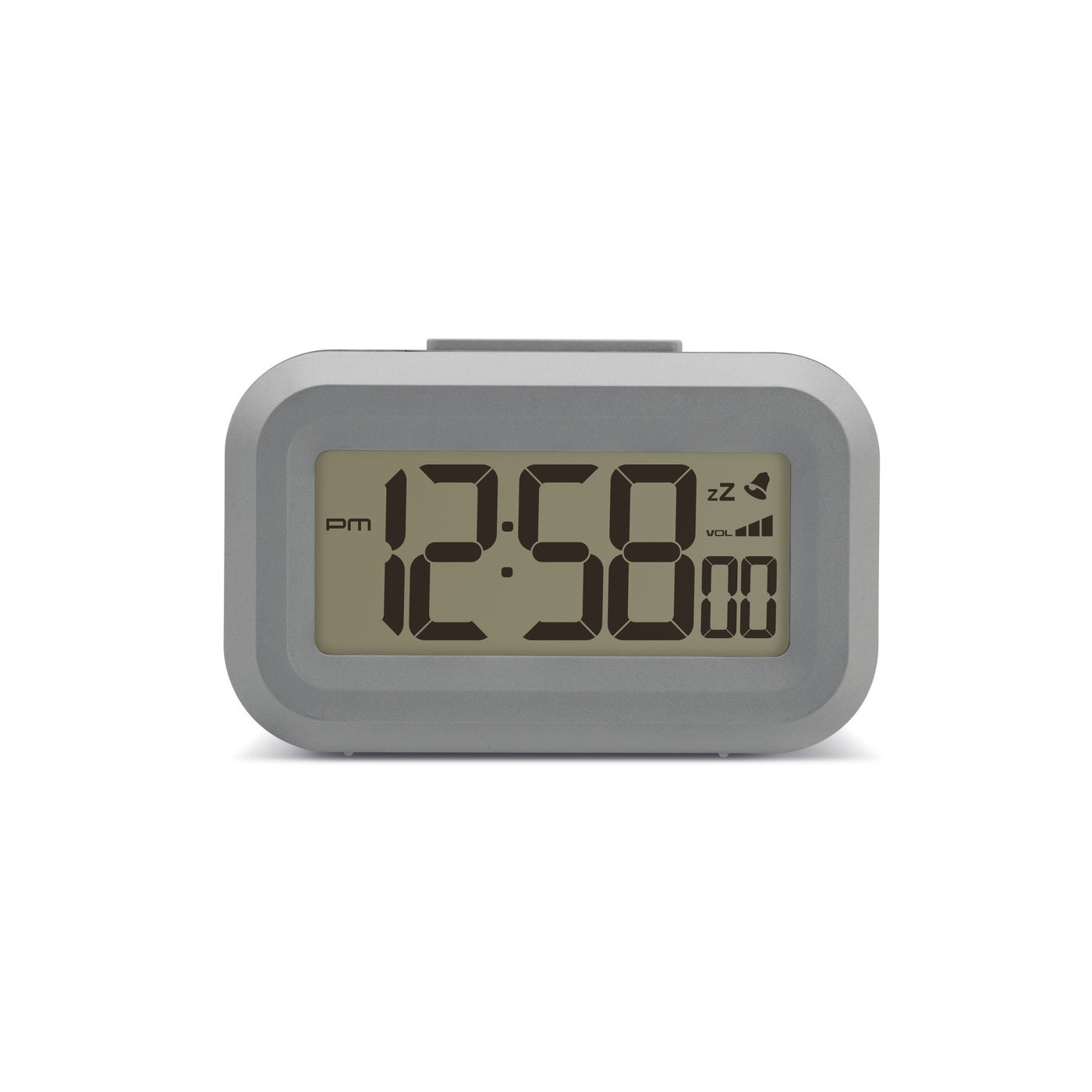 Acctim Kitto LCD Alarm Clock Pigeon Grey - timeframedclocks