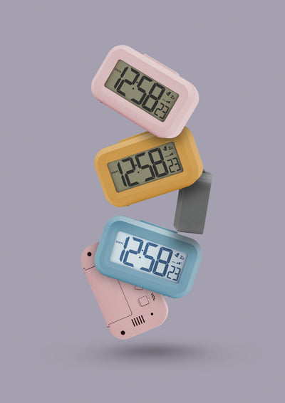 Acctim Kitto LCD Alarm Clock White - timeframedclocks