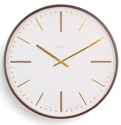 Acctim Knoll Wall Clock Walnut - timeframedclocks