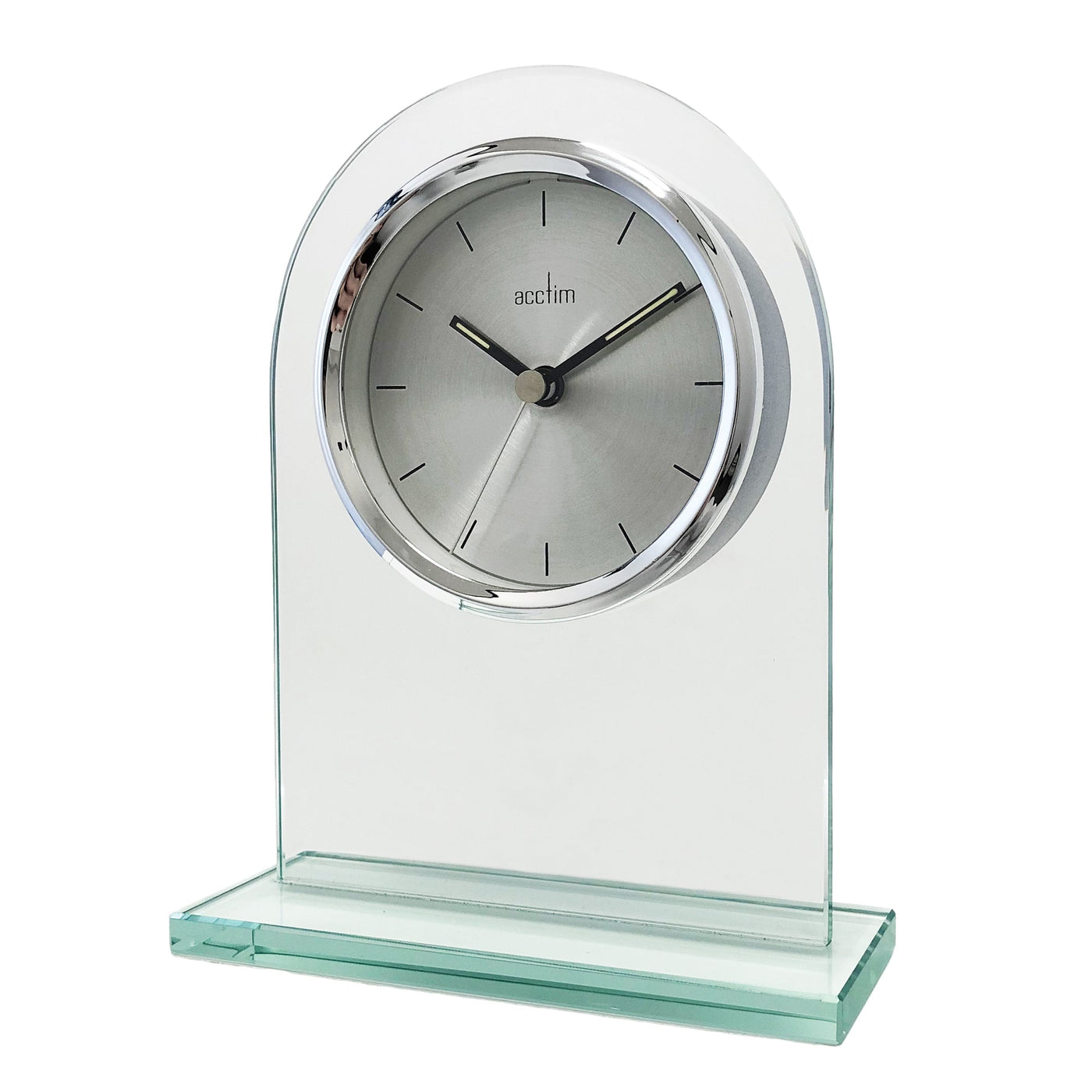 Acctim Ledburn Arched Mantle Clock Brushed Silver - timeframedclocks