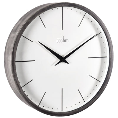 Acctim Leksvik Wall Clock Grey Wood *TO CLEAR* - timeframedclocks