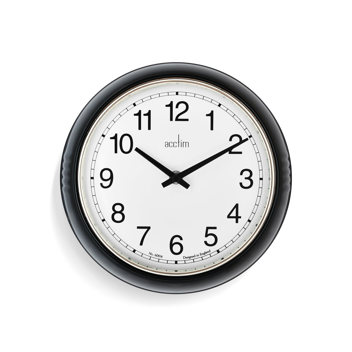 Acctim Lorene Metal Cased Wall Clock Black - timeframedclocks