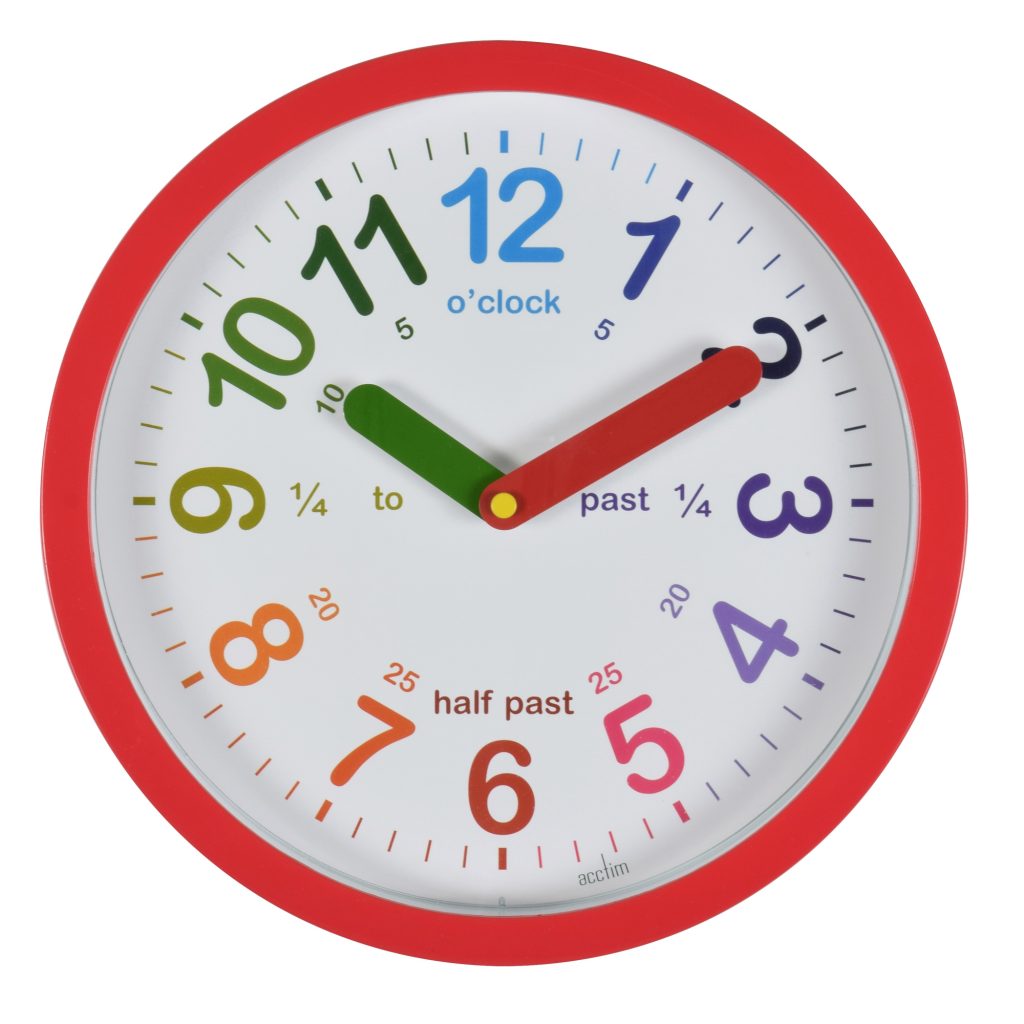 Acctim Lulu Children's Wall Clock Red - timeframedclocks