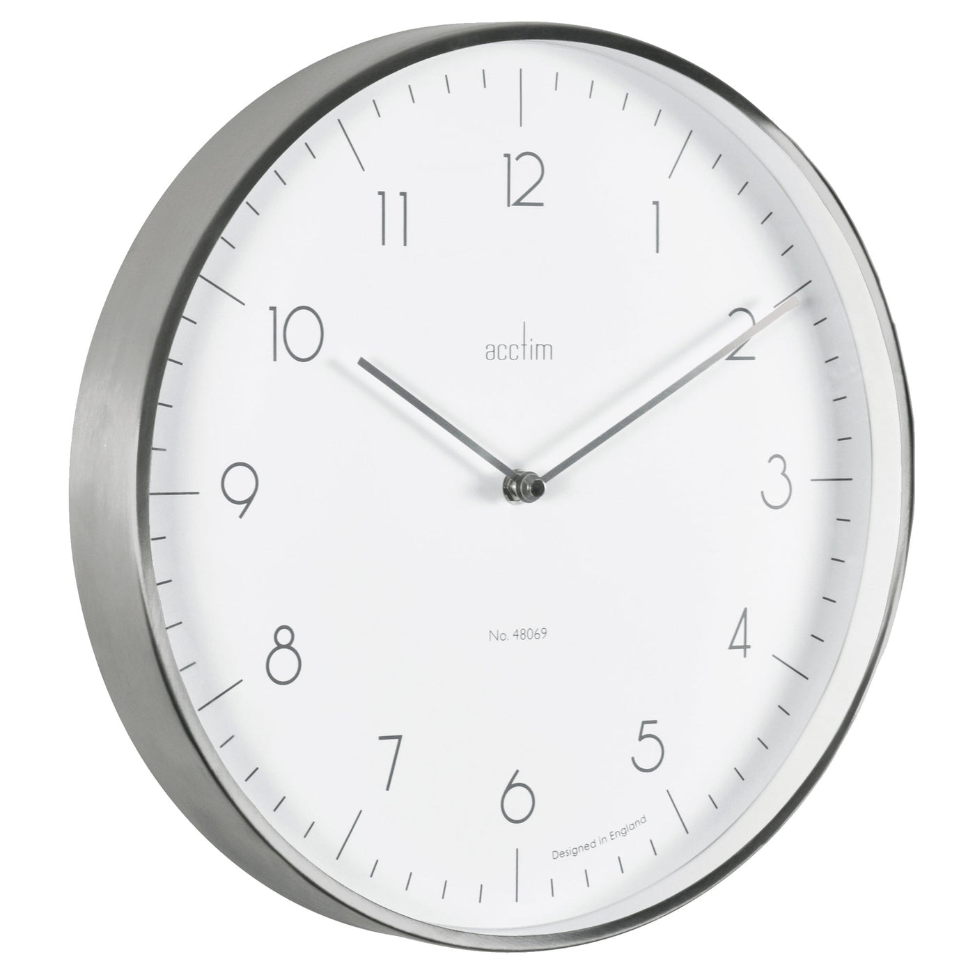 Acctim Madison Wall Clock Silver - timeframedclocks