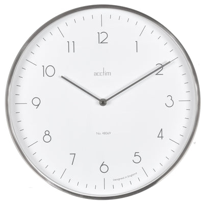 Acctim Madison Wall Clock Silver - timeframedclocks