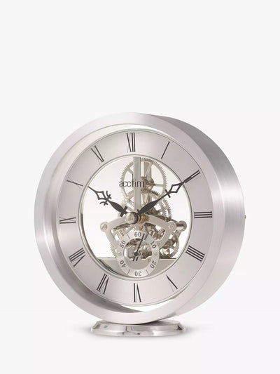 Acctim Millendon Table Clock Silver Chrome - timeframedclocks