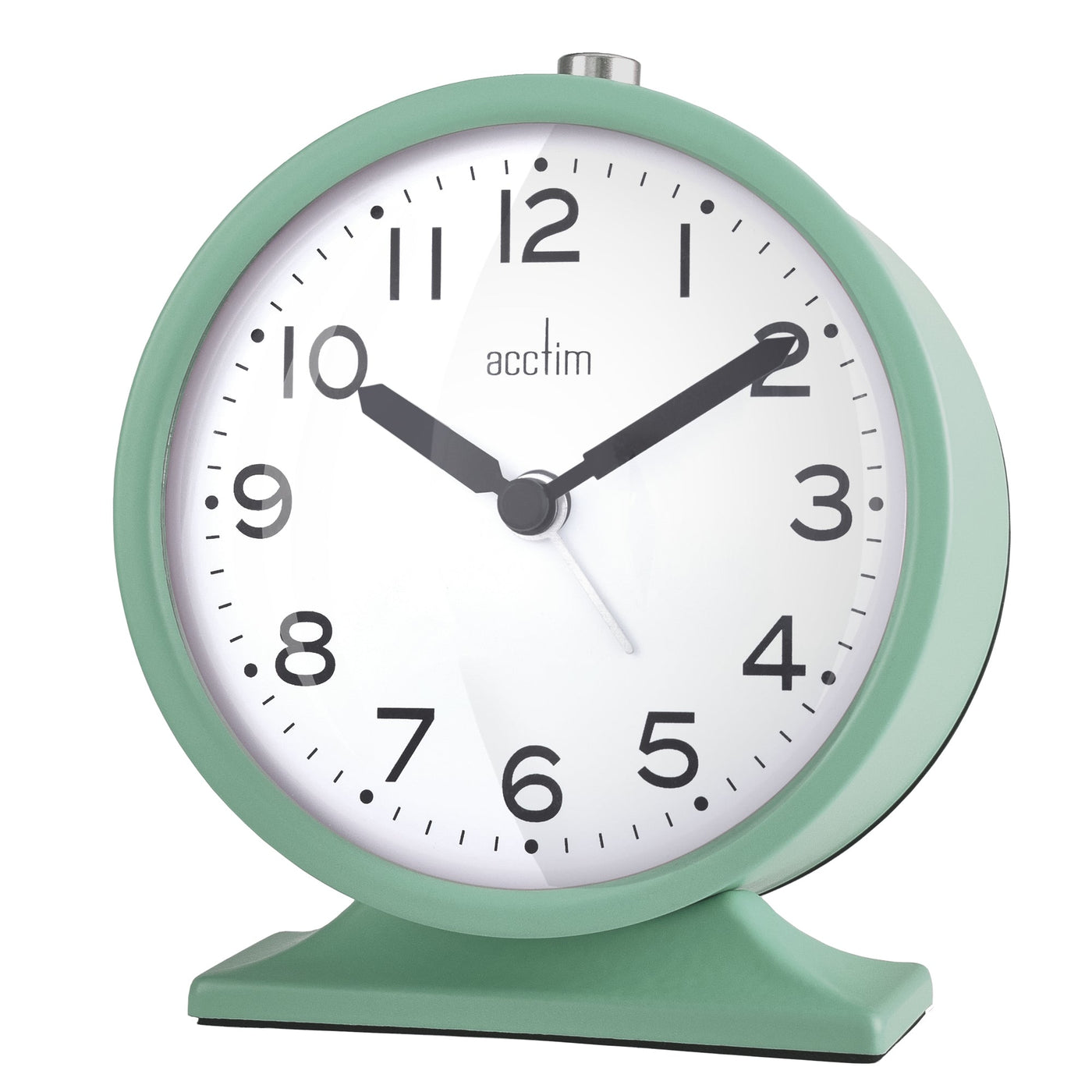 Acctim Penny Analogue Alarm Clock Green - timeframedclocks