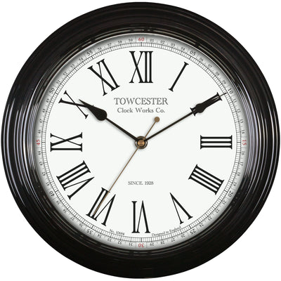 Acctim Towcester Redbourn Wall Clock Wall Clock Black - timeframedclocks