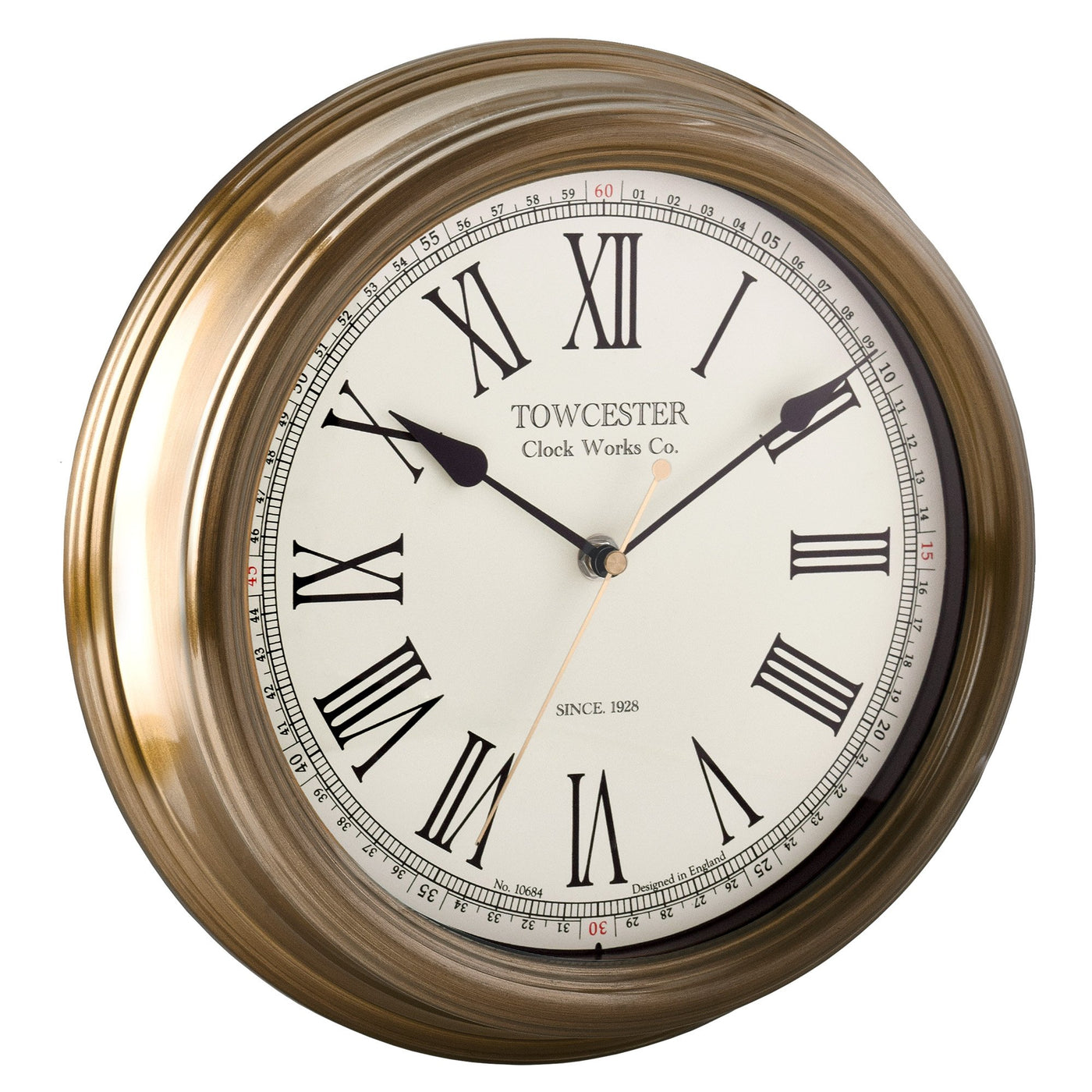 Acctim Towcester Redbourn Wall Clock Wall Clock Gold - timeframedclocks