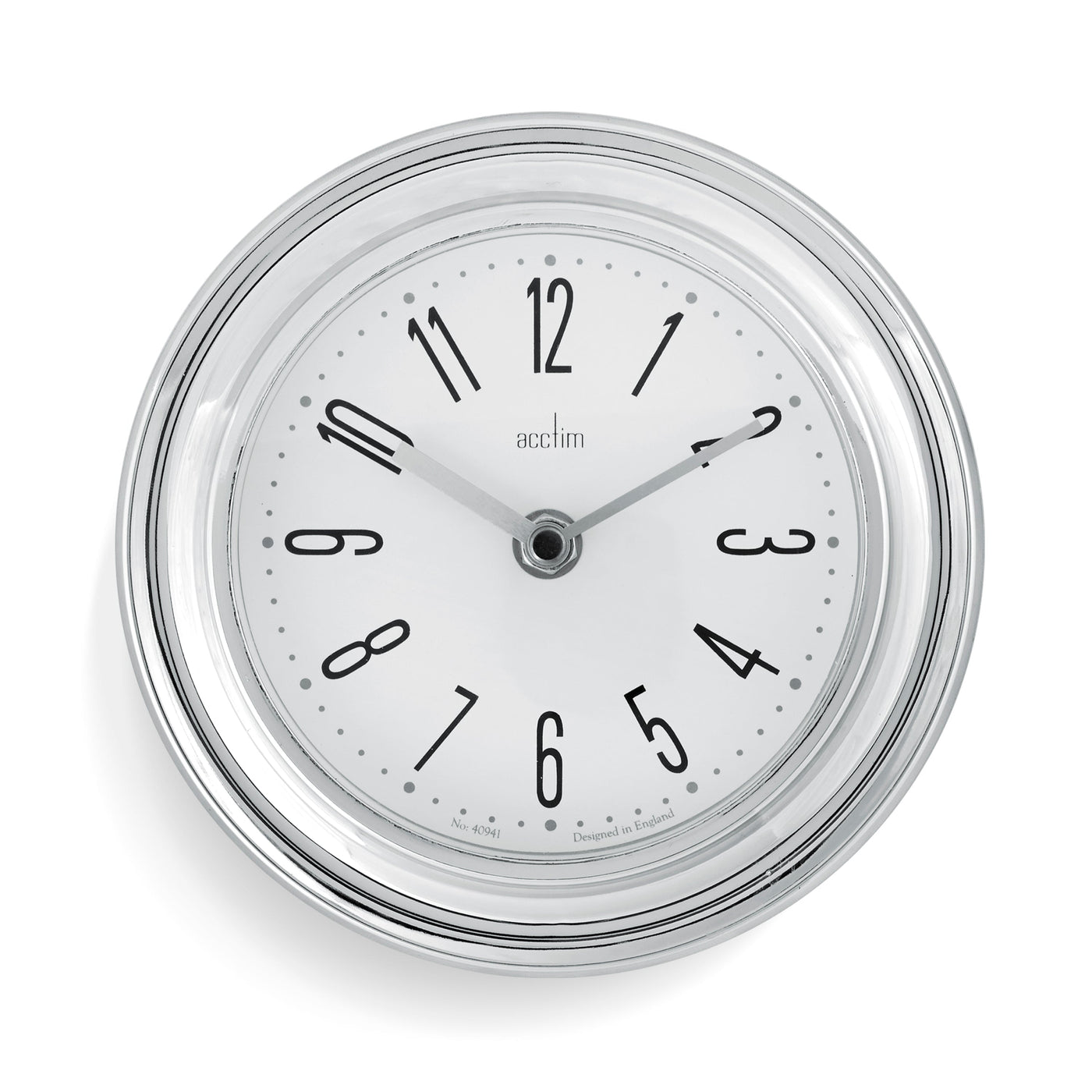 Acctim Riva Wall Clock Chrome *NEW* - timeframedclocks