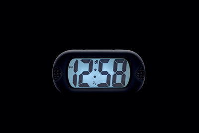 Acctim Silicone Jumbo LCD Alarm Clock Dark Blue - timeframedclocks