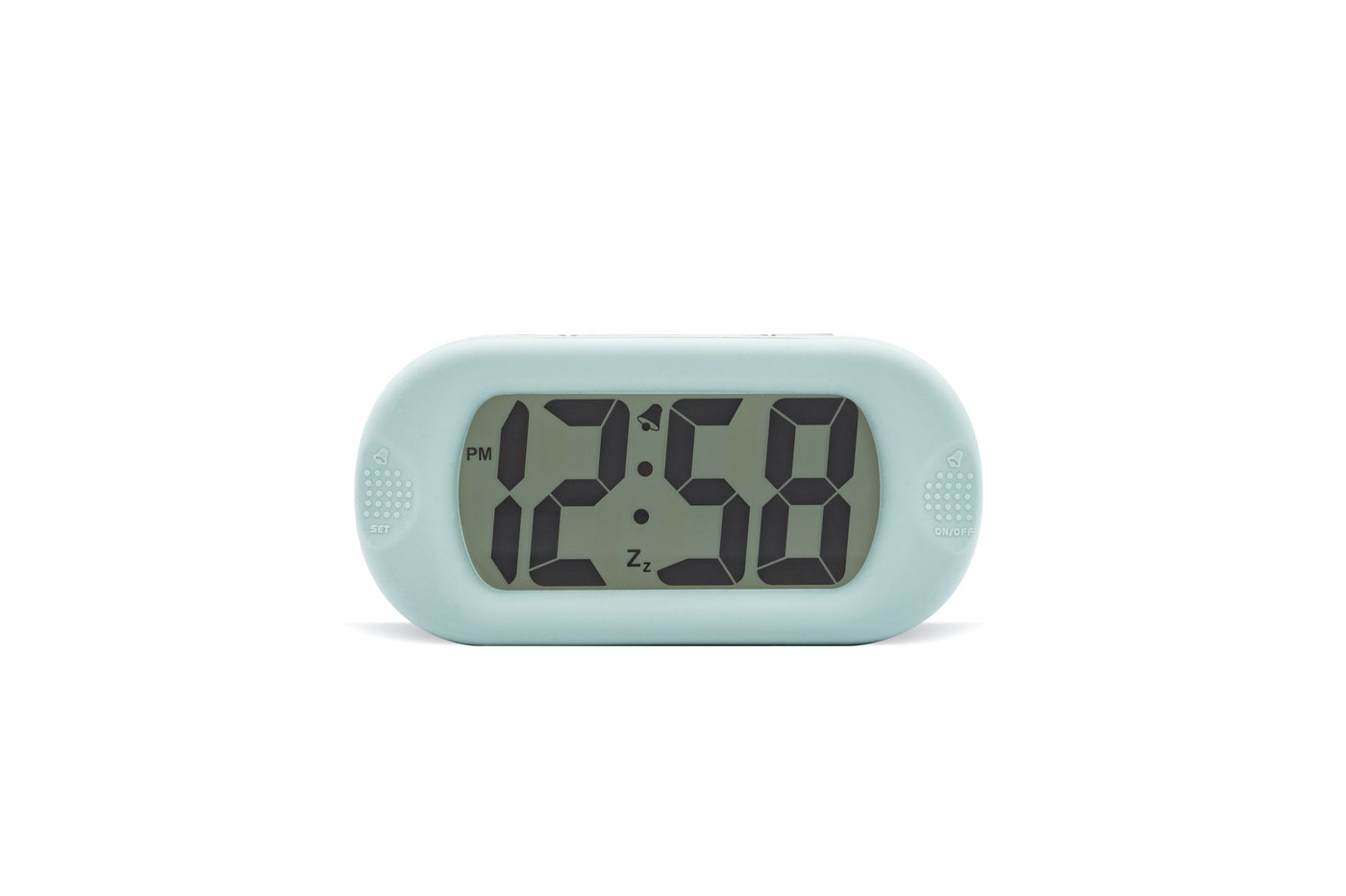 Acctim Silicone Jumbo LCD Alarm Clock Pale Green - timeframedclocks