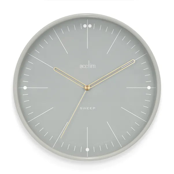 Acctim Solna Wall Clock Smoke Grey *NEW* - timeframedclocks
