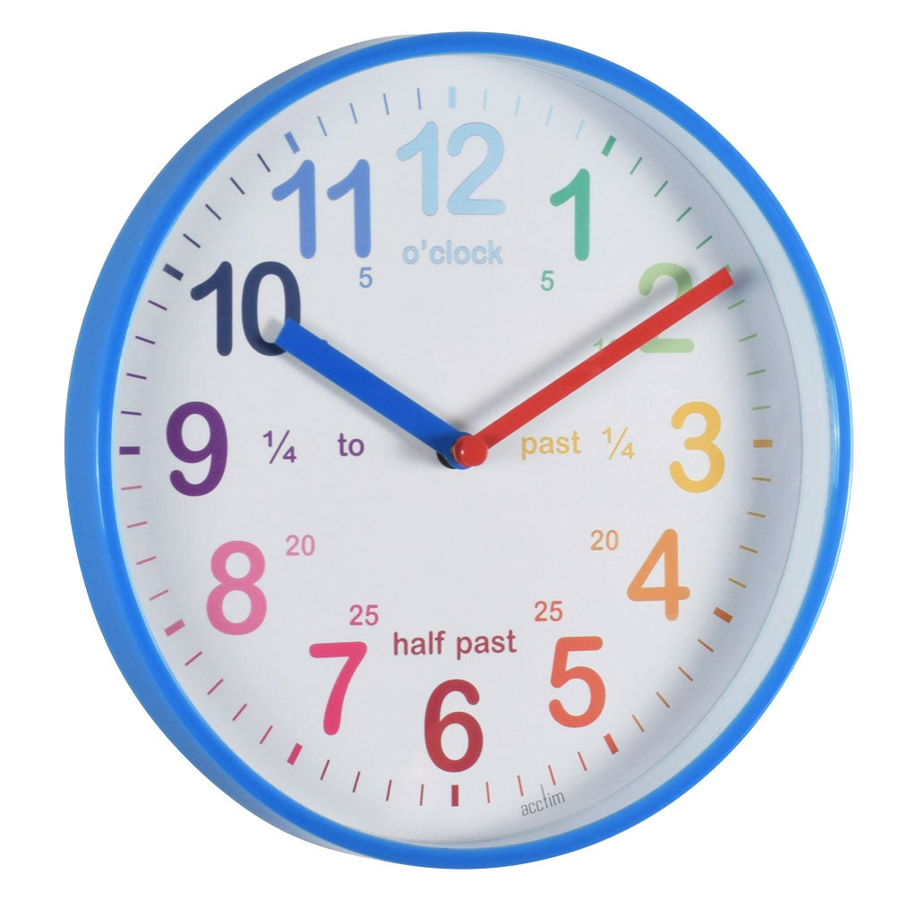 Acctim Wickford Children's Wall Clock Blue *AWAITING STOCK* - timeframedclocks
