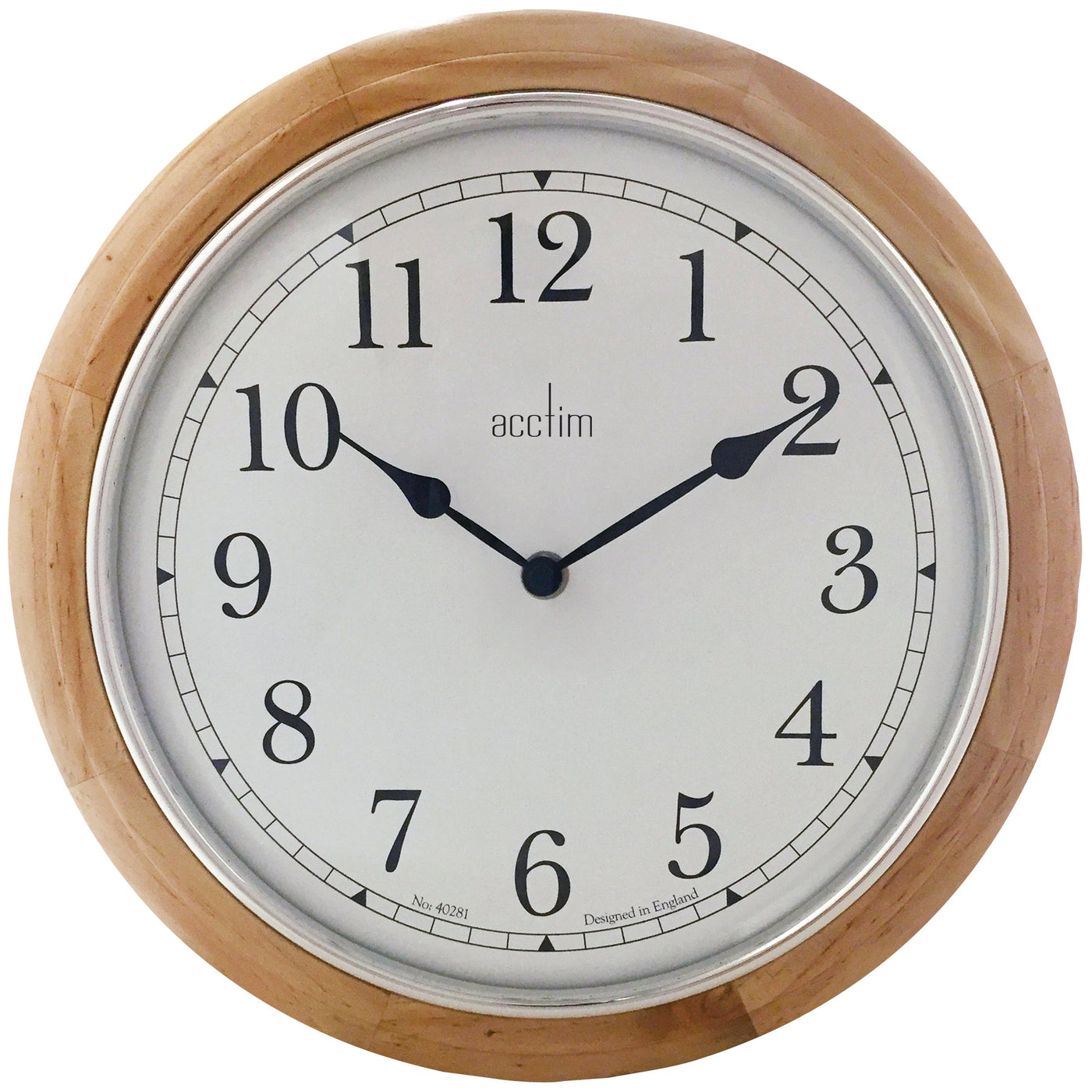 Acctim Winchester Light Wood Wall Clock - timeframedclocks