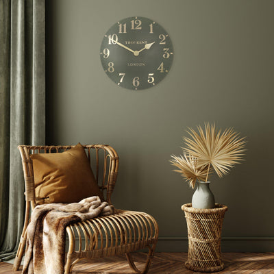 Arabic Wall Clock 20" (51cm) Lichen Green - timeframedclocks