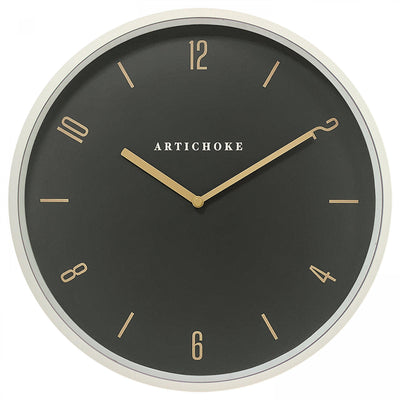 Artichoke Nelson Wall Clock 12" (31 cm) Black - timeframedclocks