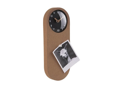 Cork Memo Board Time To Remember Clock Black Face - timeframedclocks